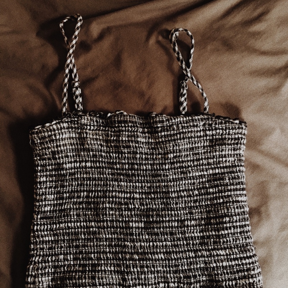 gingham tank top